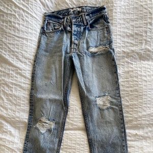 GRLFRND Helena Denim, stone wash high waist jeans